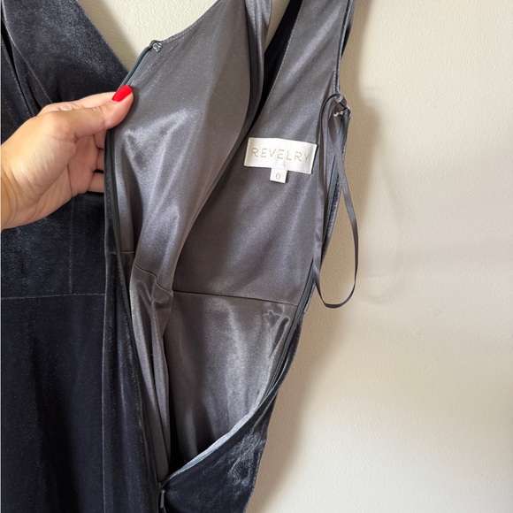 Revelry Dakota velvet maxi special occasion bridesmaid dress 0 - Picture 10 of 13